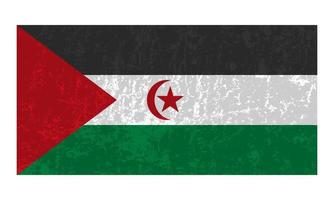 sahrawi arabiska demokratiska republikens flagga, officiella färger och proportioner. vektor illustration.