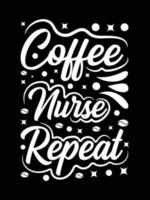 kaffe kreativ ny typografi t skjorta design vektor