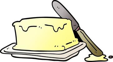 Cartoon-Doodle Butter und Messer vektor