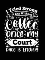 Kaffee kreativer neuer Typografie-T-Shirt-Designvektor vektor