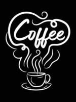 Kaffee kreativer neuer Typografie-T-Shirt-Designvektor vektor