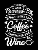 Kaffee kreativer neuer Typografie-T-Shirt-Designvektor vektor