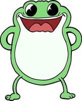 Cartoon-Doodle-Frosch vektor