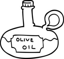 linje teckning tecknad serie oliv olja vektor