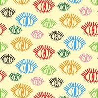 Hand gezeichnete Augen mystisches nahtloses Muster. Symbolkunst des bösen Blicks. vektor