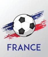 flagge von frankreich mit pinseleffekt für fußballfans vektor