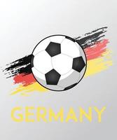 flagge von deutschland mit pinseleffekt für fußballfans