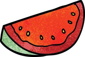 tecknad doodle vattenmelon vektor