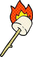 Cartoon-Doodle-Marshmallow auf Stick vektor