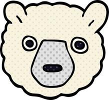 Cartoon-Doodle-Eisbär-Gesicht vektor