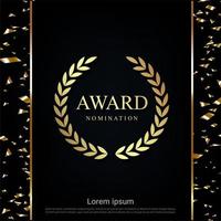 sparkle award nomination design med konfetti vektor