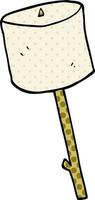 Cartoon-Doodle-Marshmallow auf Stick vektor