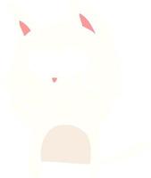 Cartoon-Katze im flachen Farbstil, die süß ist vektor