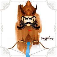 Lycklig Dussehra traditionell indisk festival dekorativ bakgrund design vektor