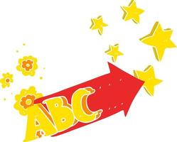platt Färg illustration av en tecknad serie ABC symbol vektor