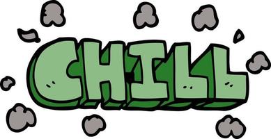 Cartoon-Doodle-Chill-Zeichen vektor