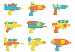 Free Water Gun Flat Vektor