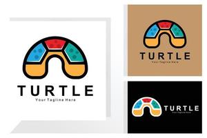 havssköldpadda logotyp design skyddade amfibie marina djur ikonen illustration, vektor varumärke företagsidentitet