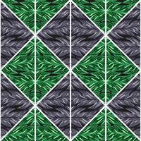 kreative blätter formen nahtloses mosaikmuster. endlose tapete des geometrischen botanischen laubs. Palmblatt-Fliese. vektor