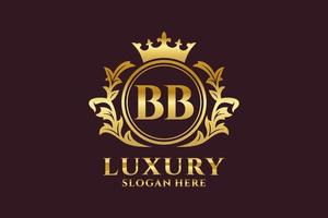 Anfangsbuchstabe bb Royal Luxury Logo Vorlage in Vektorgrafiken für luxuriöse Branding-Projekte und andere Vektorillustrationen. vektor