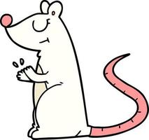 Cartoon weiße Maus vektor