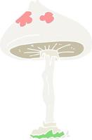 platt färg illustration av en tecknad svamp vektor