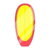 eine flache Vektorillustration eines Surfbretts vektor
