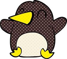 Cartoon-Doodle tanzender Pinguin vektor