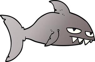 Cartoon-Doodle tödlicher Hai vektor