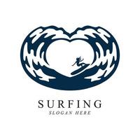 Surf-Logo-Vektor-Template-Design vektor