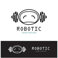 Roboter- und Logo-Symbolvektor vektor