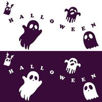 halloween logotyp med slogan mall vektor