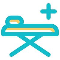 Symbol für medizinisches Bett, Gesundheitsthema vektor