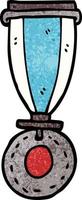 Cartoon-Doodle-Medaille vektor