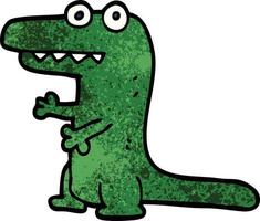 Cartoon-Doodle verrückter Alligator vektor