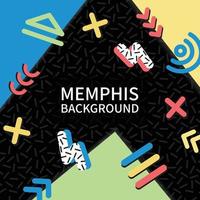 bunter abstrakter hintergrunddesignvektor der memphis-kunst vektor