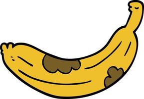 karikaturgekritzel, das banane dreht vektor