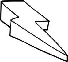 linje teckning tecknad serie dekorativ blixt- bult vektor