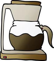 Cartoon-Doodle-Kaffeemaschine vektor