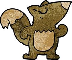 Cartoon-Doodle selbstbewusstes Eichhörnchen vektor