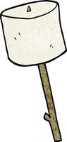 Cartoon-Doodle-Marshmallow auf Stick vektor