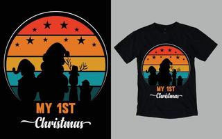 Weihnachtstag-T-Shirt-Design vektor