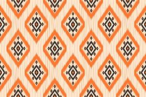 Stoff im indischen Stil. geometrisches ethnisches ikat-nahtloses muster traditionell. vektor