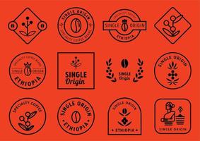 Single Origin Badge Design Set vektor