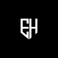 eh-Buchstaben-Logo-Design mit schwarzem Hintergrund in Illustrator. Vektorlogo, Kalligrafie-Designs für Logo, Poster, Einladung usw. vektor