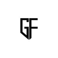 gf brev logotyp design med vit bakgrund i illustratör. vektor logotyp, kalligrafi mönster för logotyp, affisch, inbjudan, etc.