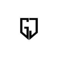 gj-Buchstaben-Logo-Design mit weißem Hintergrund im Illustrator. Vektorlogo, Kalligrafie-Designs für Logo, Poster, Einladung usw. vektor