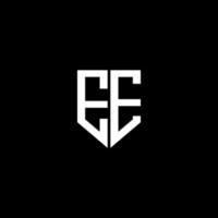 ee-Buchstaben-Logo-Design mit schwarzem Hintergrund im Illustrator. Vektorlogo, Kalligrafie-Designs für Logo, Poster, Einladung usw. vektor
