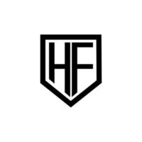 hf brev logotyp design med vit bakgrund i illustratör. vektor logotyp, kalligrafi mönster för logotyp, affisch, inbjudan, etc.