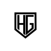 hg brev logotyp design med vit bakgrund i illustratör. vektor logotyp, kalligrafi mönster för logotyp, affisch, inbjudan, etc.